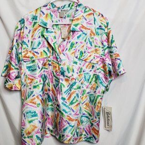 Vintage Notations Button Up Shirt New With Tags 16